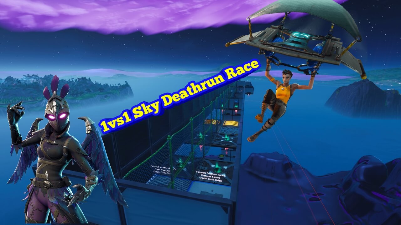 1VS1 SKY DEATHRUN RACE!!